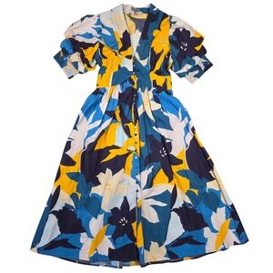 Conditions Apply Ronika Floral Button Front Maxi Dress Petite Small‎ Boho Beach